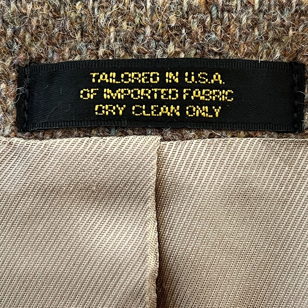 VINTAGE HARRIS TWEED MENS JACKET 100% Handwoven Wool Made for Orvis Size 42R - Picture 8 of 15